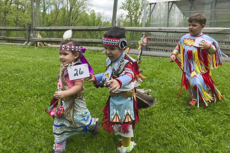 Tiny Tots at LENAC's 2018 Mini Wacipi Pow Wow.